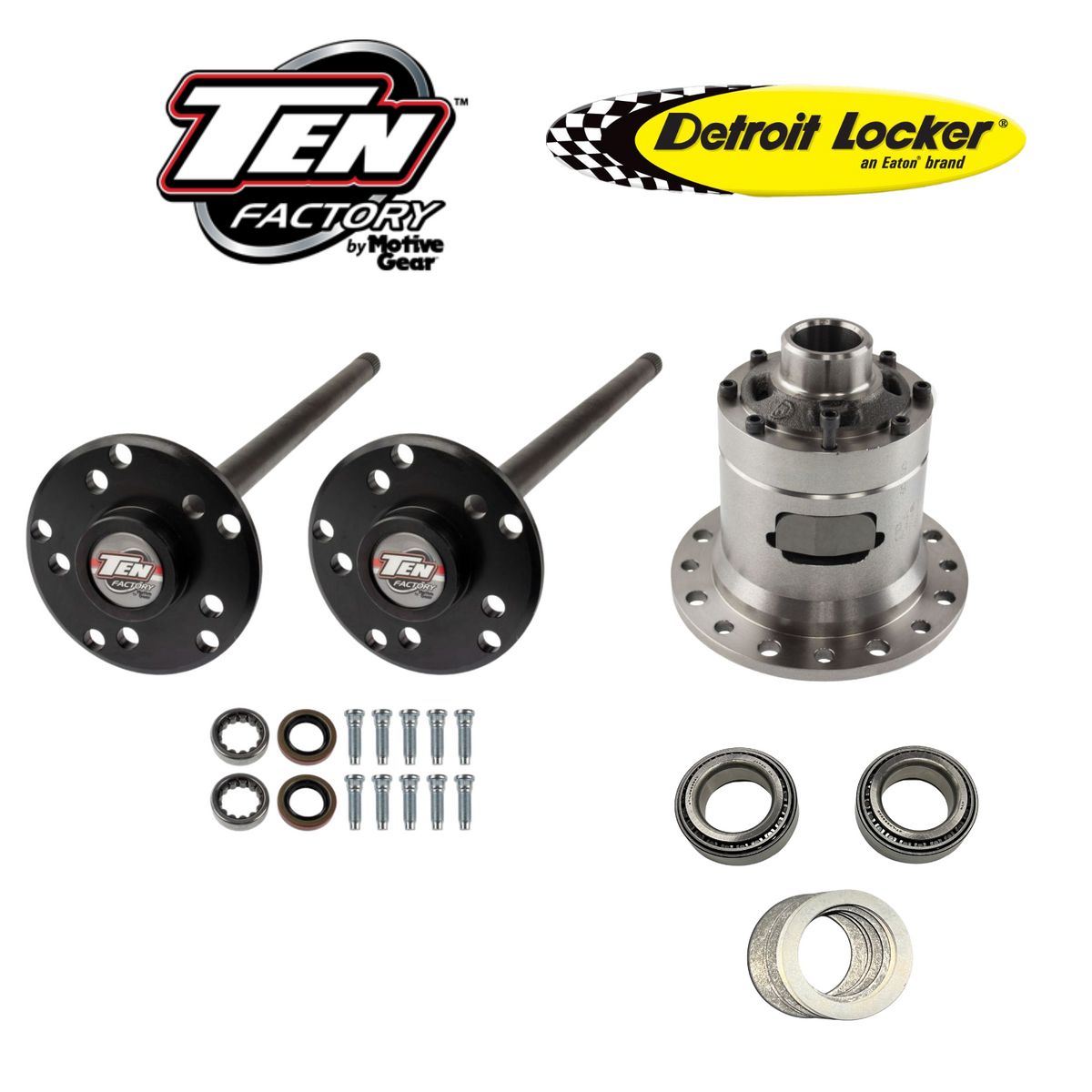 Super 35 Rear Axle Kit with Detroit Locker for Dana 35 1991-2006